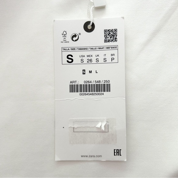 ZARA BodySuit White Sleeveless Shoulder Pads Round Neck Snap Button Small NWT - Picture 9 of 9